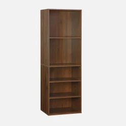 Modulo guardaroba decorazione legno 5 ripiani