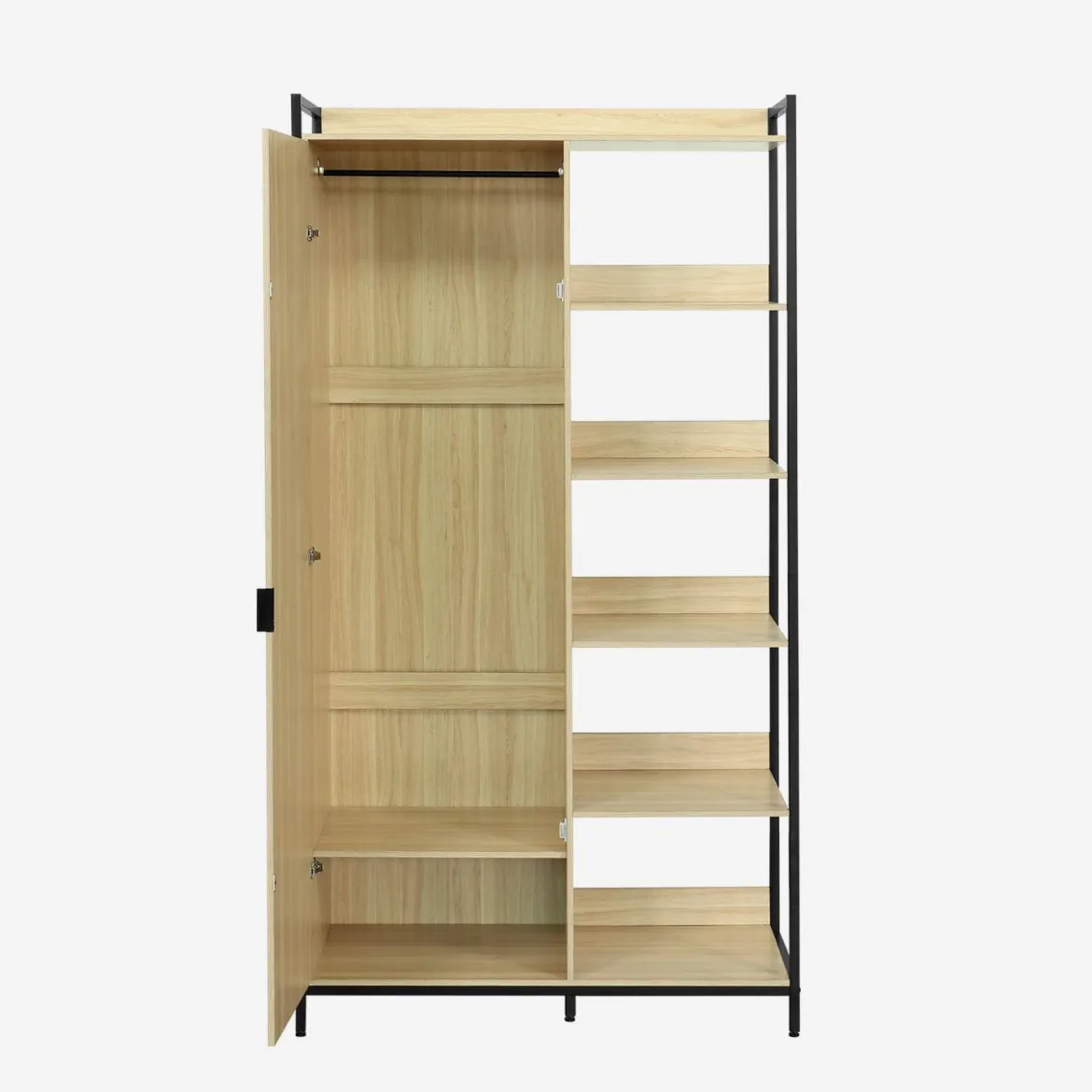 Modulo armadio con 1 armadio, 6 ripiani e 1 anta