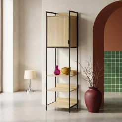 Modulo armadio con 5 ripiani e 1 anta