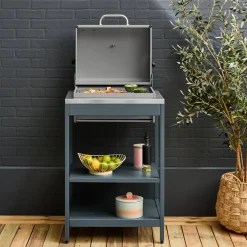 Modulo cucina da esterno con barbecue a carbonella