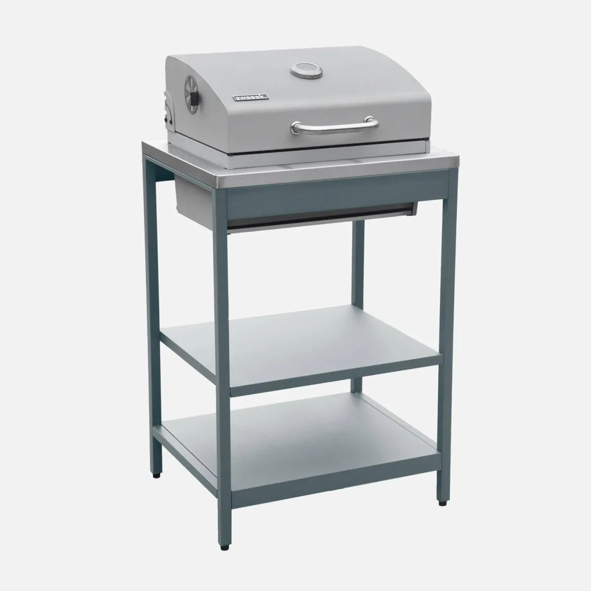 Modulo cucina da esterno con barbecue a carbonella