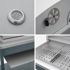 Modulo cucina da esterno con barbecue a carbonella