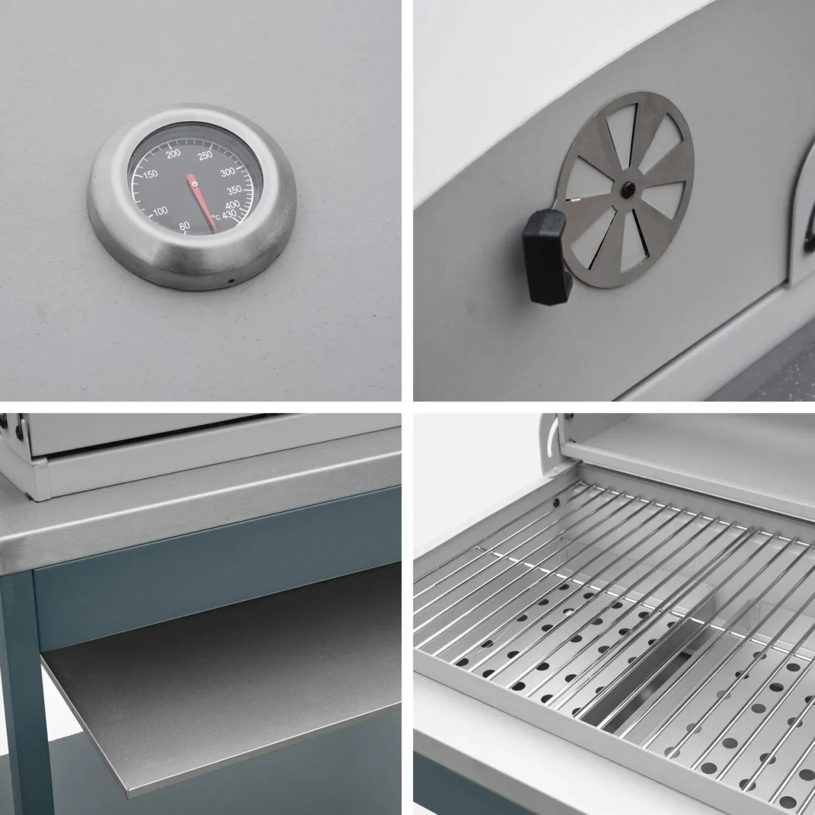 Modulo cucina da esterno con barbecue a carbonella