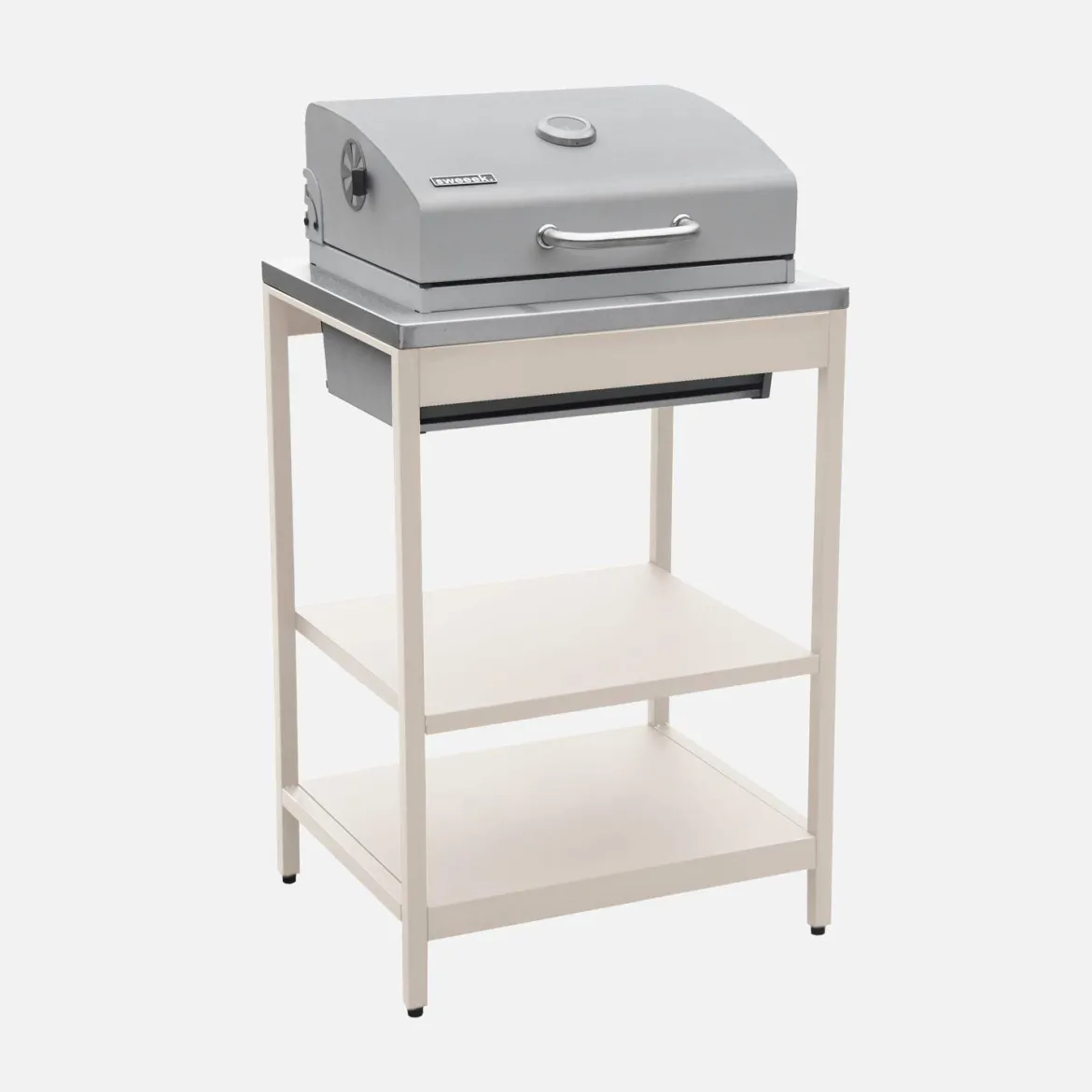 Modulo cucina da esterno con barbecue a carbonella