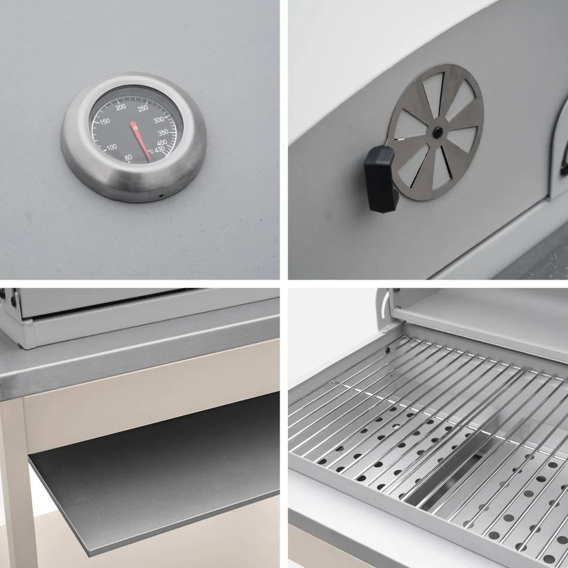 Modulo cucina da esterno con barbecue a carbonella