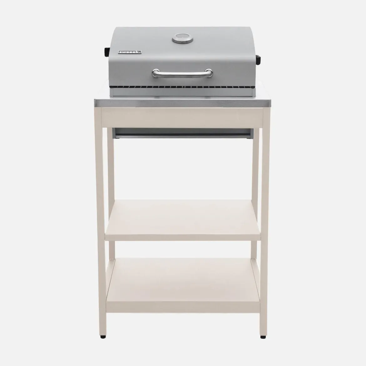 Modulo cucina da esterno con barbecue a carbonella