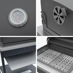 Modulo cucina da esterno con barbecue a carbonella, 3 moduli