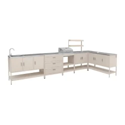 Modulo cucina da esterno con barbecue a carbonella, 6 moduli