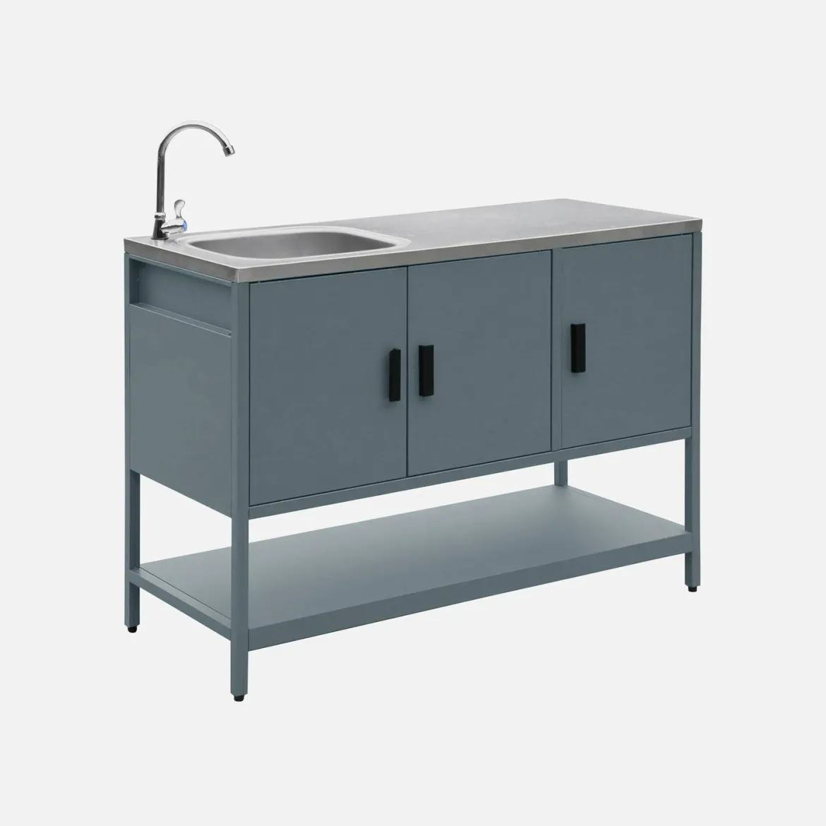 Modulo cucina da esterno in acciaio con lavandino, 120cm