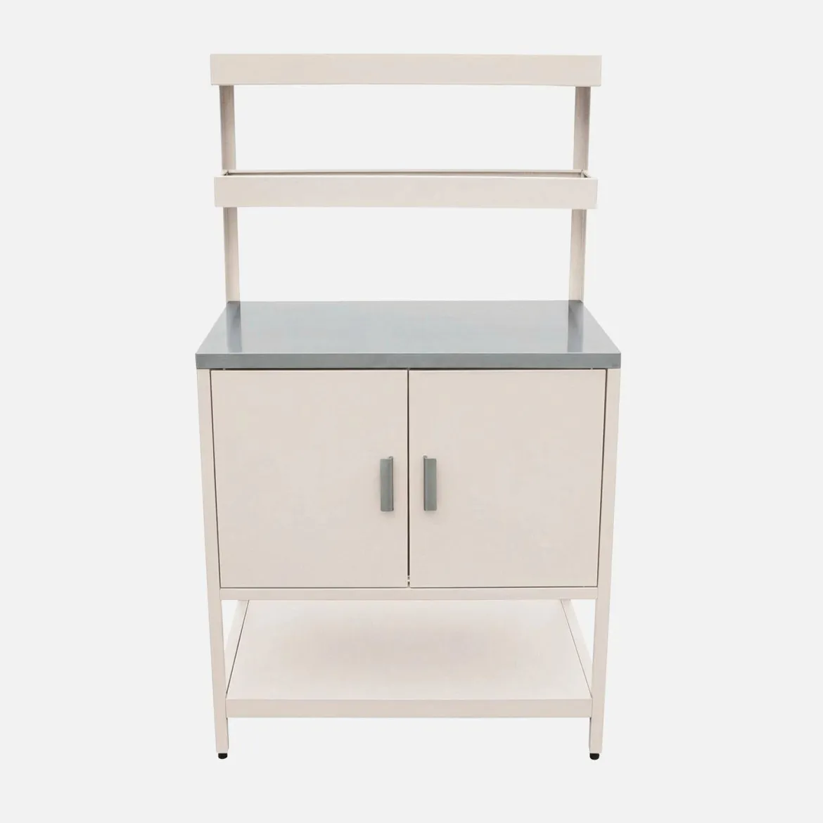 Modulo cucina da esterno in acciaio con 2 ripiani sospesi e 2 ante, 80cm