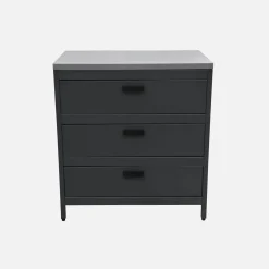 Modulo cucina da esterno in acciaio con 3 cassetti, 80cm