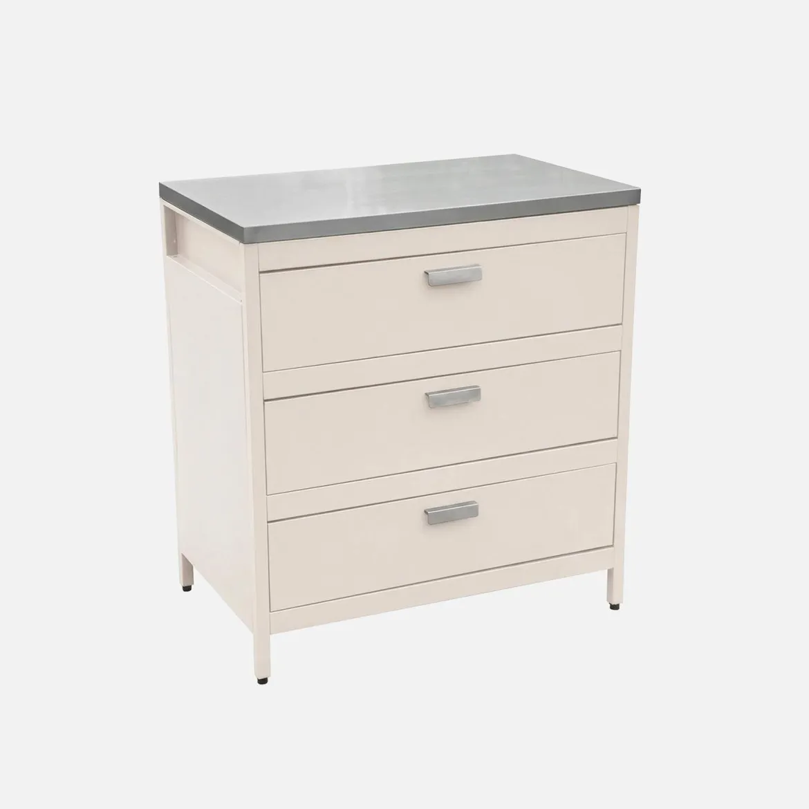 Modulo cucina da esterno in acciaio con 3 cassetti, 80cm