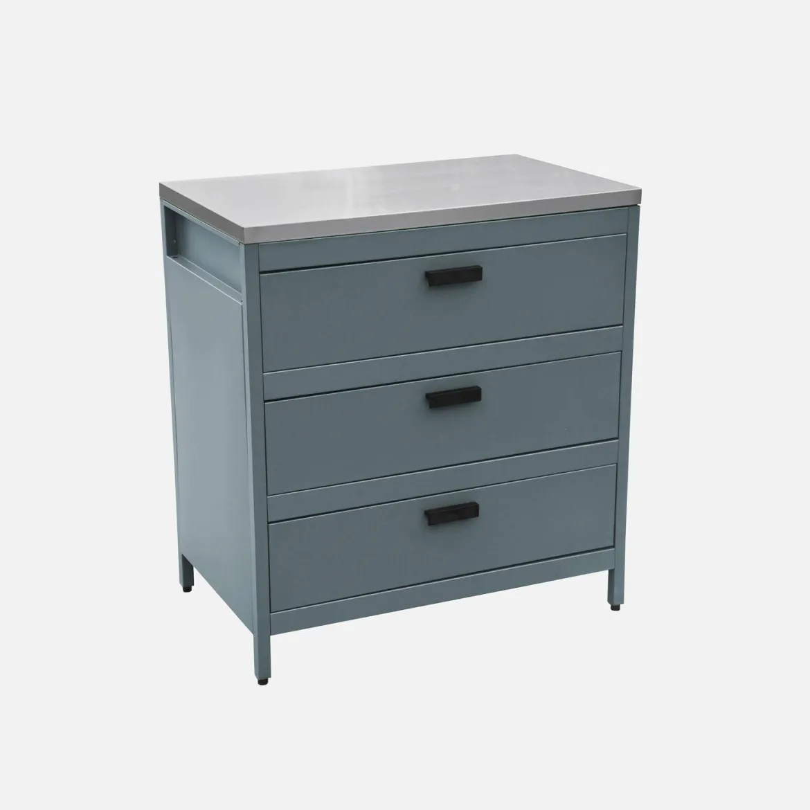 Modulo cucina da esterno in acciaio con 3 cassetti, 80cm