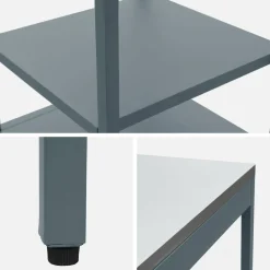 Modulo cucina da esterno in acciaio con 2 ripiani, 49cm