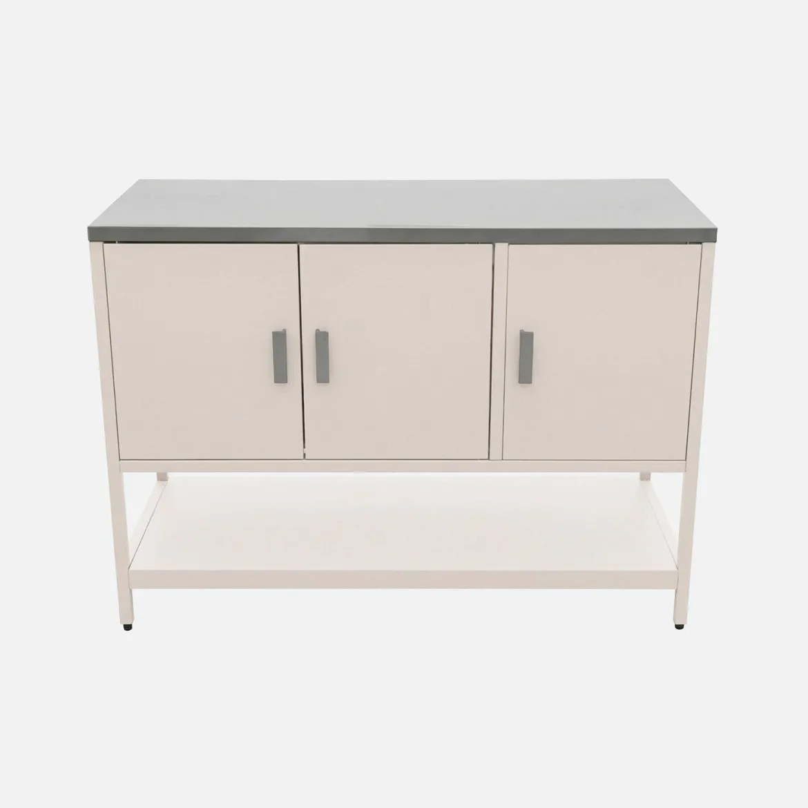Modulo cucina da esterno in acciaio 3 ante e 1 ripiano, 120cm