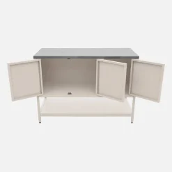 Modulo cucina da esterno in acciaio 3 ante e 1 ripiano, 120cm