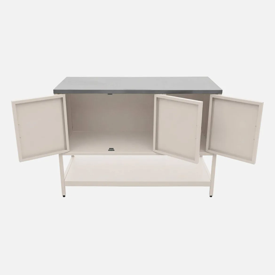 Modulo cucina da esterno in acciaio 3 ante e 1 ripiano, 120cm