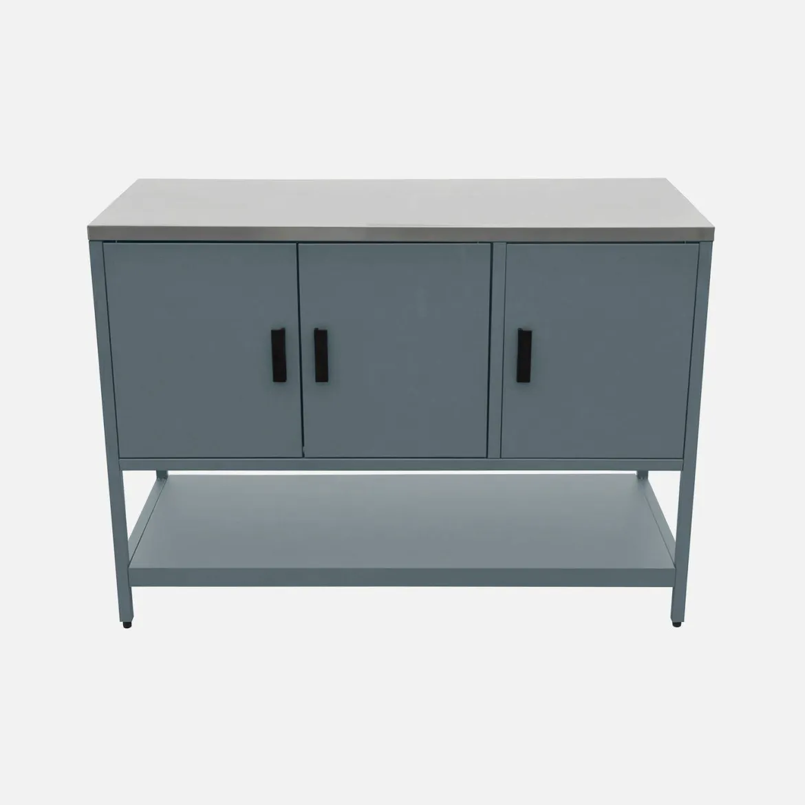 Modulo cucina da esterno in acciaio 3 ante e 1 ripiano, 120cm