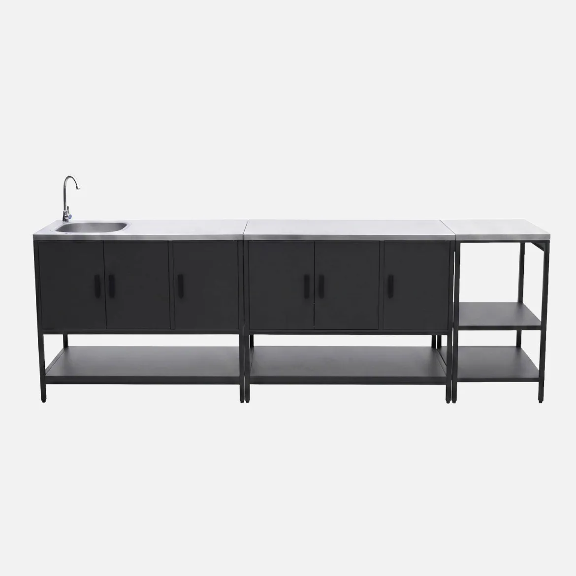 Modulo cucina da esterno in acciaio inossidabile, 3 moduli