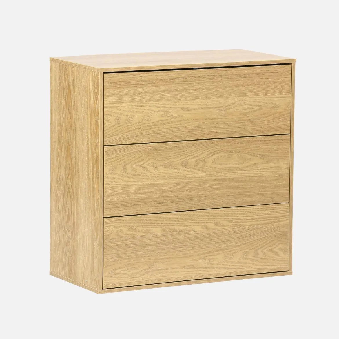 Modulo di stoccaggio decorativo in legno 3 cassetti