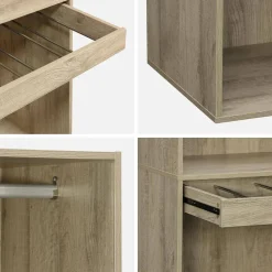 Modulo guardaroba con appendiabiti e portapantaloni