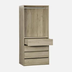 Modulo guardaroba con 4 cassetti e 1 spazio appendiabiti