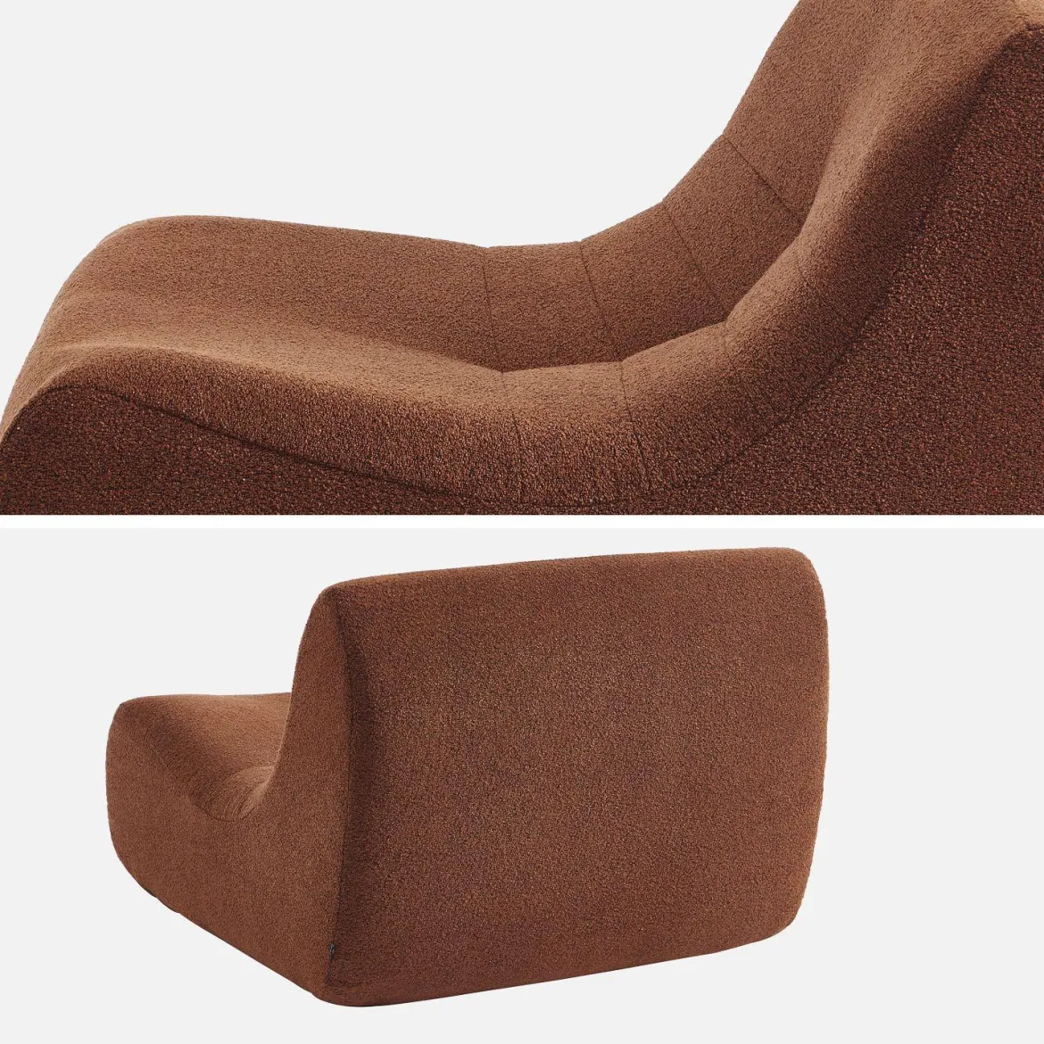 Modulo per divano modulare senza braccioli in bouclé