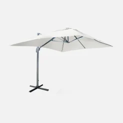 Ombrellone decentrato rettangolare 3x4m con luce LED