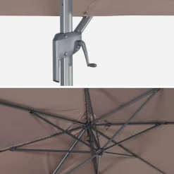 Ombrellone rettangolare decentrato, 3x4m