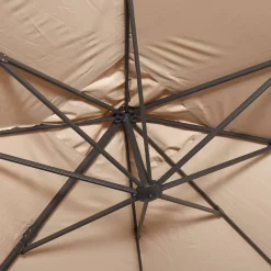 Ombrellone rettangolare eccentrico, 3x4m + piastre di zavorra 50x50cm