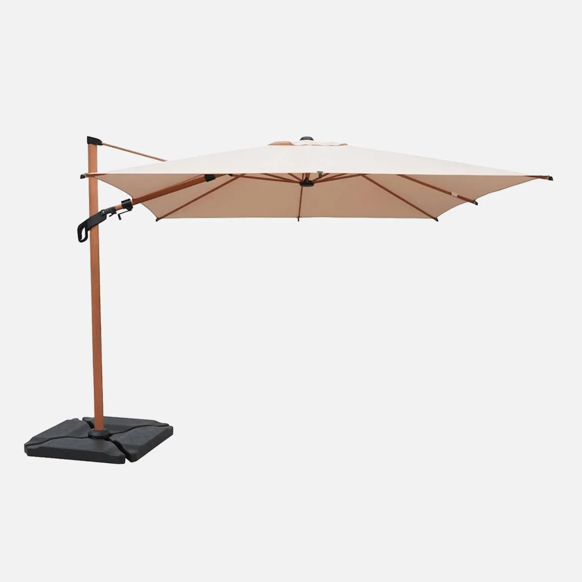 Ombrellone rettangolare, 3x4m + base 50x50cm