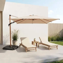 Ombrellone rettangolare, 3x4m + base 50x50cm