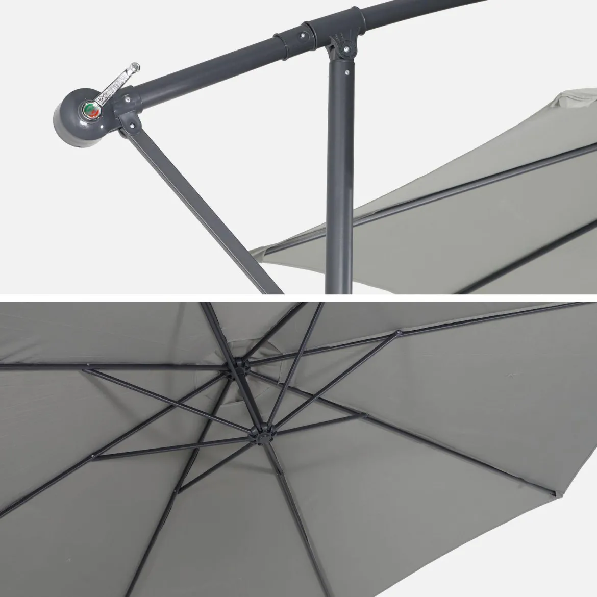 Ombrellone rotondo eccentrico, Ø3,5m