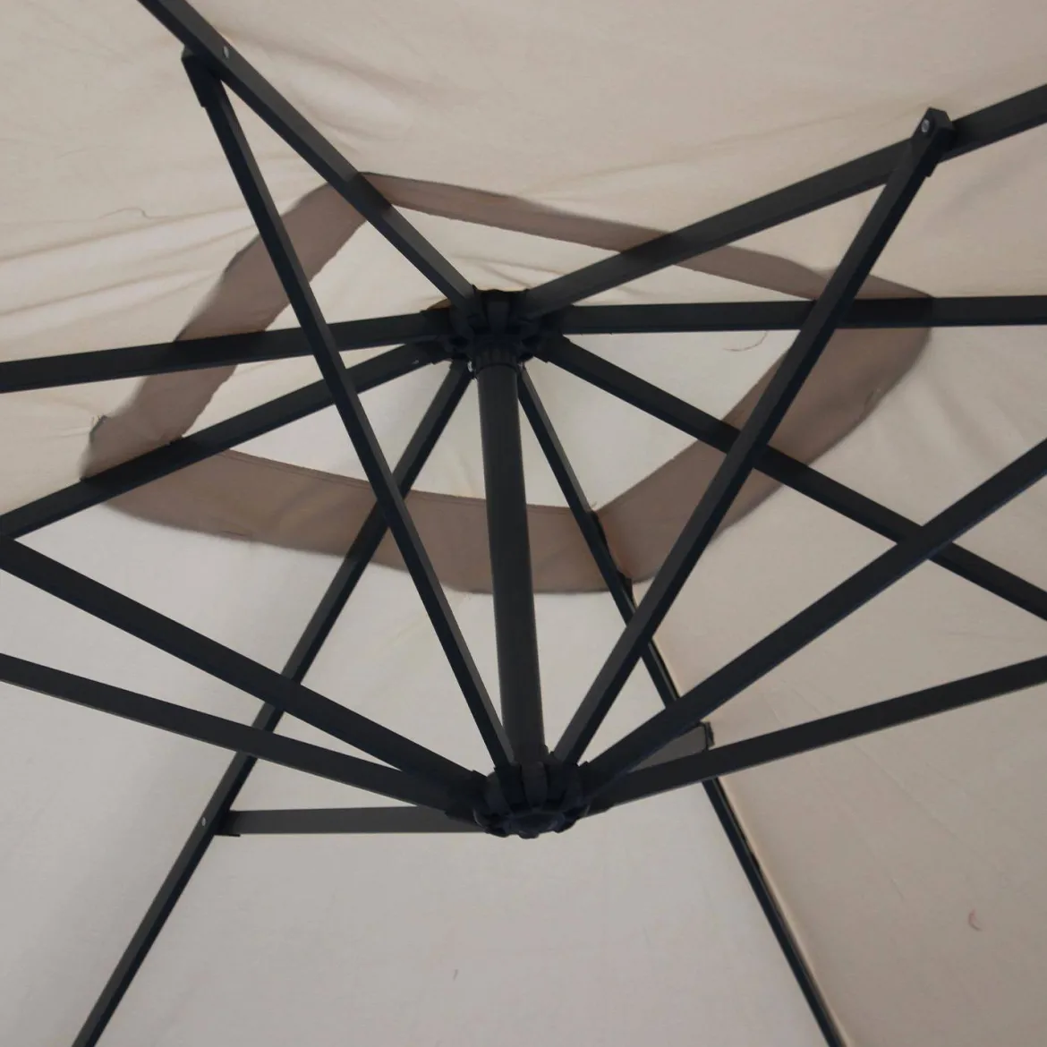 Ombrellone quadrato eccentrico, 3x3m