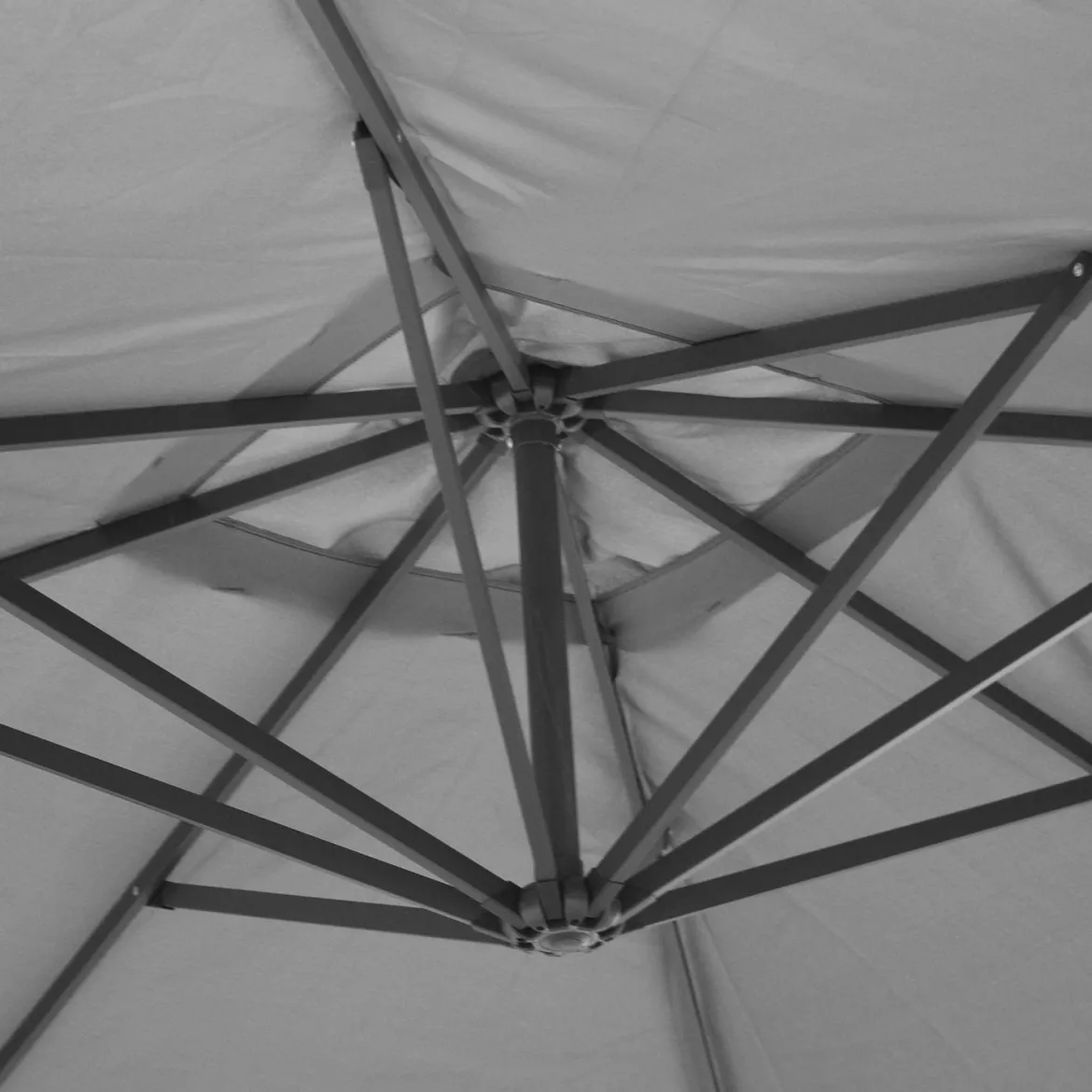 Ombrellone quadrato eccentrico, 3x3m