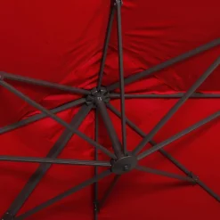 Ombrellone quadrato eccentrico, 3x3m + base 50x50cm