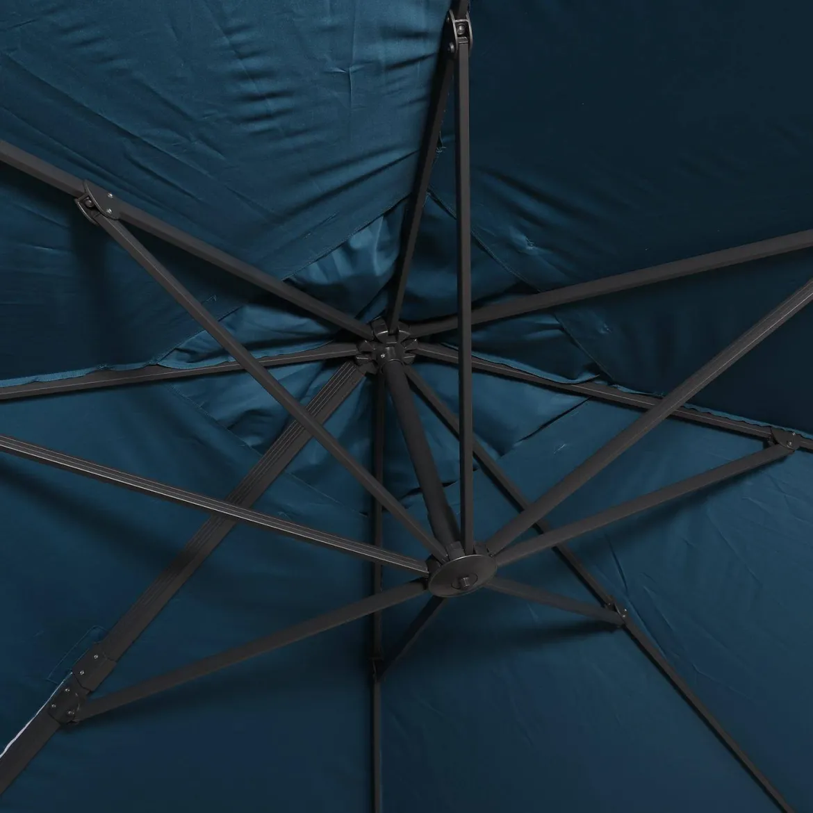 Ombrellone rettangolare eccentrico, 3x4m + piastre di zavorra 50x50cm