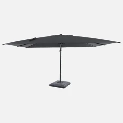 Ombrellone rettangolare eccentrico, 3x4m + copertura + base 98x98cm