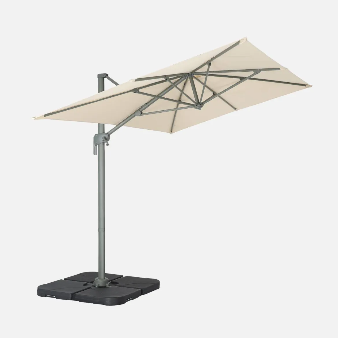 Ombrellone rettangolare eccentrico, 3x2m
