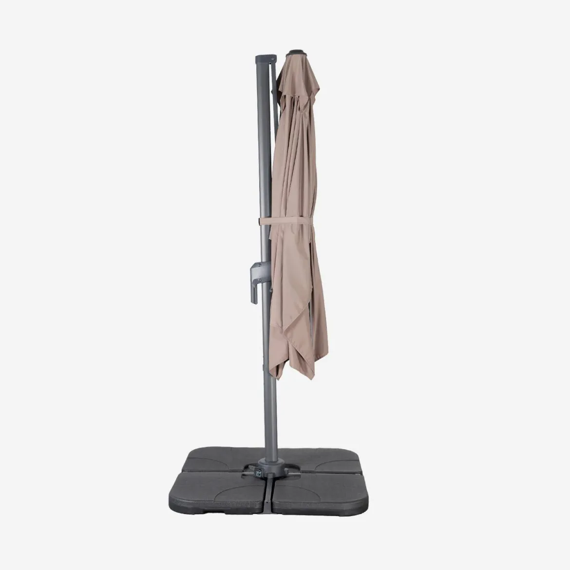 Ombrellone rettangolare eccentrico, 2x3m + base 50x50cm