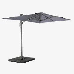 Ombrellone rettangolare eccentrico, 2x3m + base 50x50cm