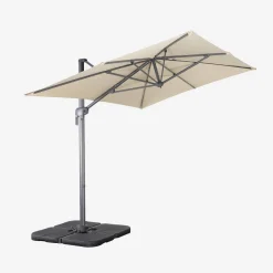 Ombrellone rettangolare eccentrico, 2x3m + base 50x50cm