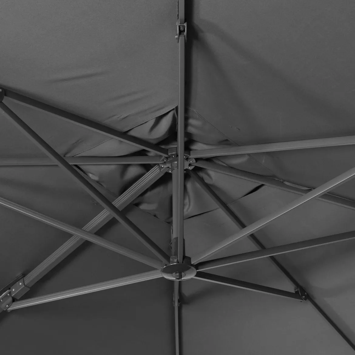 Ombrellone rettangolare eccentrico, 3x4m + base 50x50cm