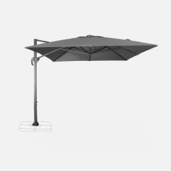 Ombrellone rettangolare, 3x4m + base
