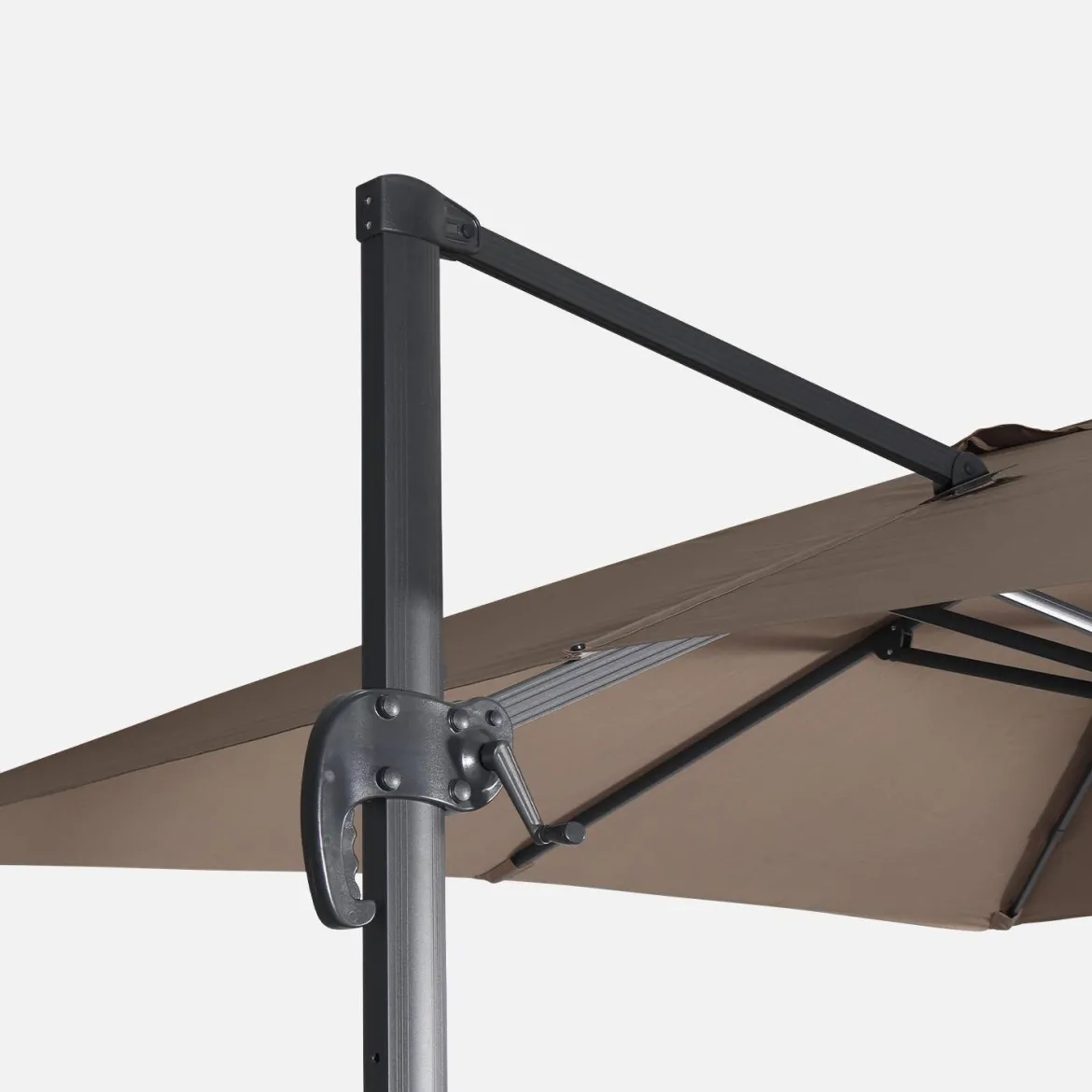 Ombrellone rettangolare, 3x4m + base