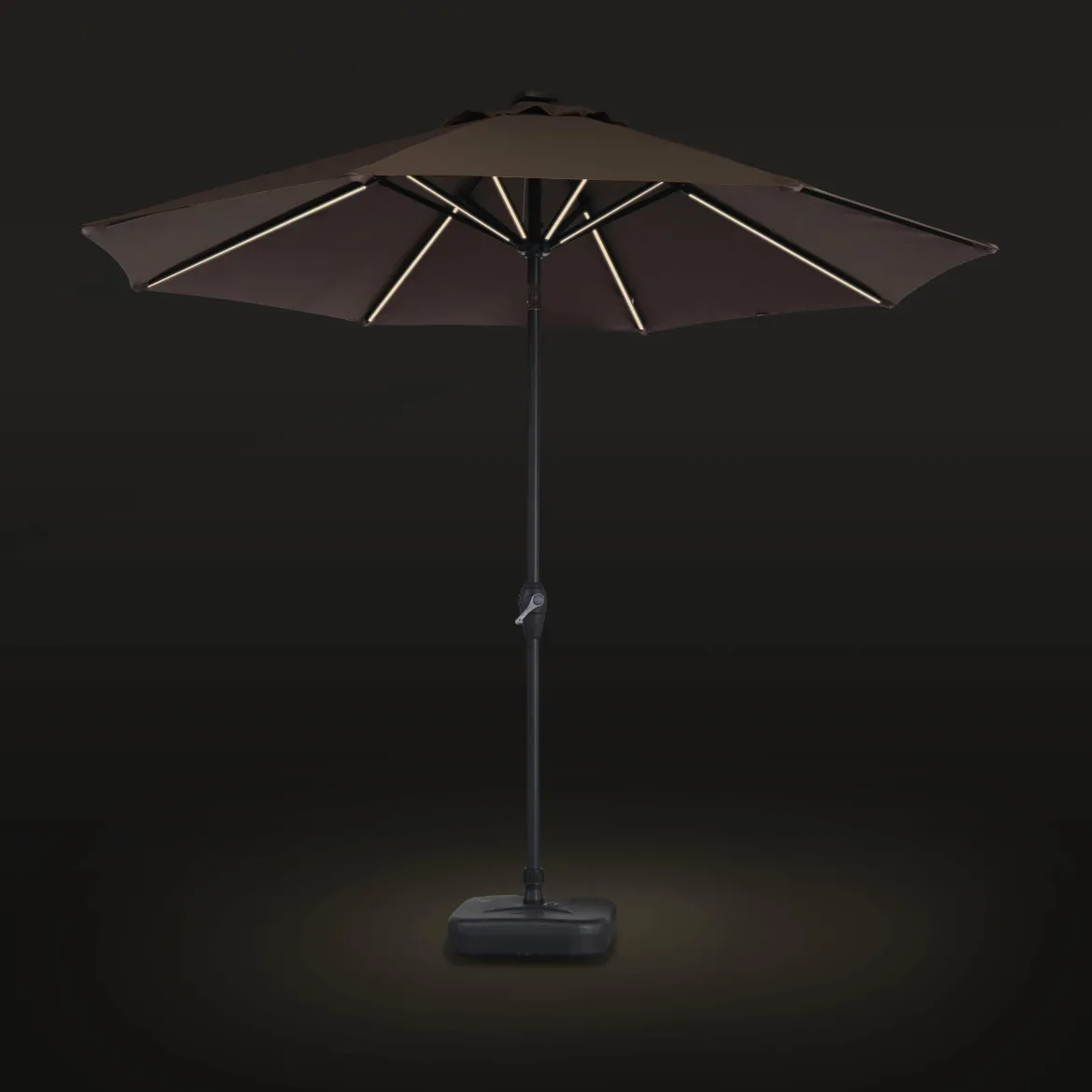 Ombrellone rotondo con LED, Ø2,7m