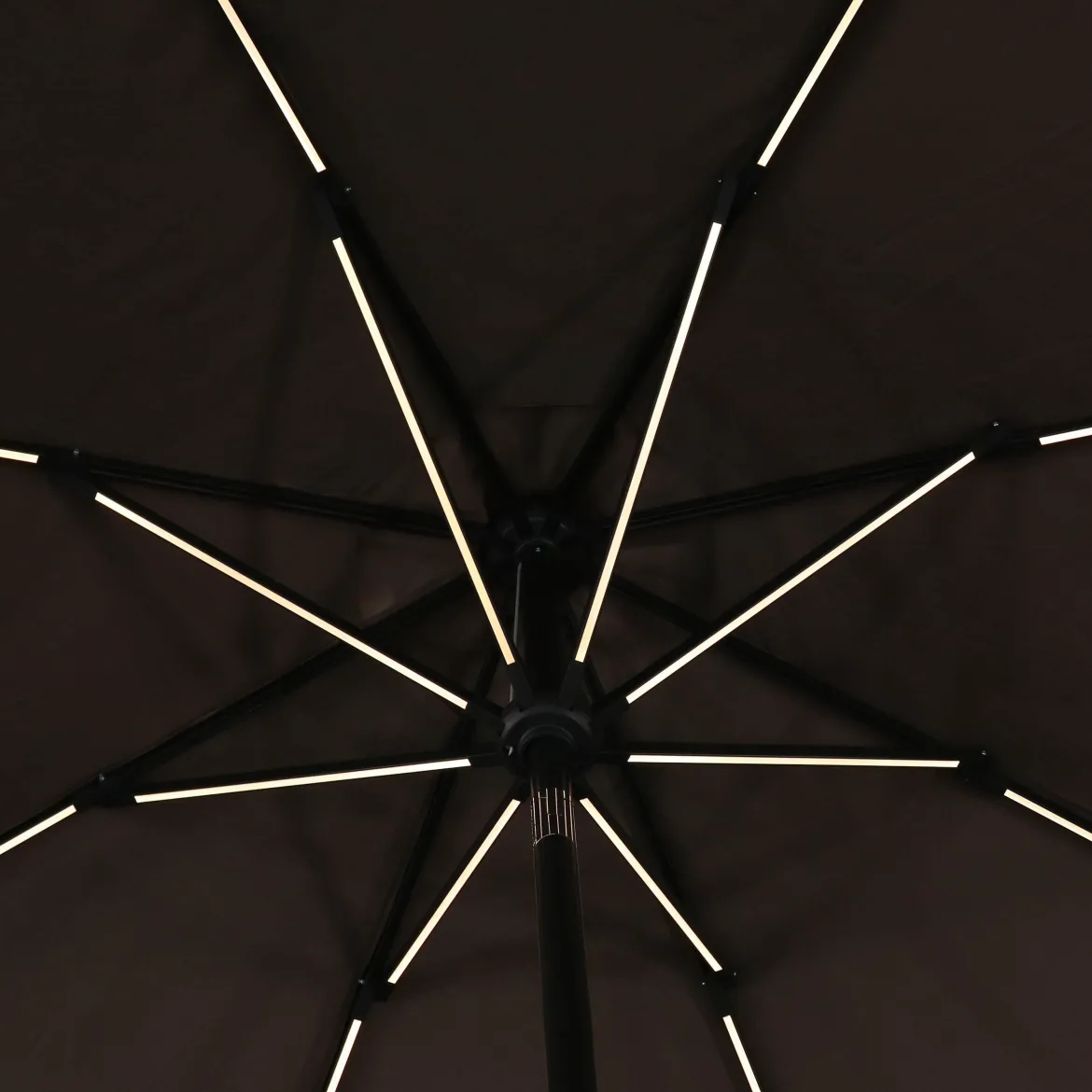 Ombrellone rotondo con LED, Ø2,7m