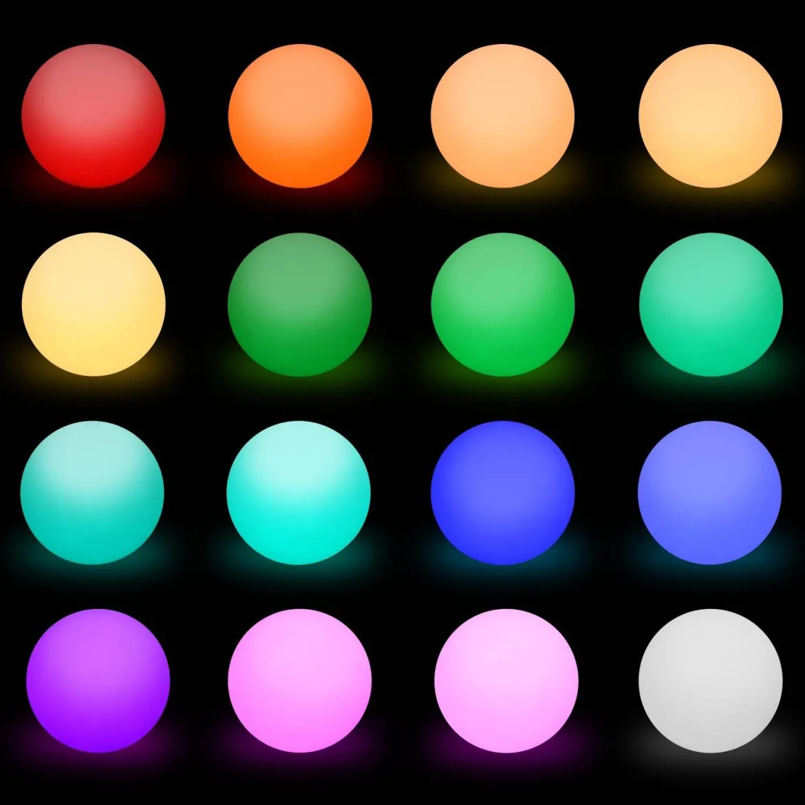Palla luminosa a LED senza fili, per interni/esterni, 16 colori