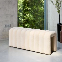 Panca, fine letto contemporaneo tessuto