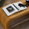Panca, fine letto in rattan naturale, 100cm